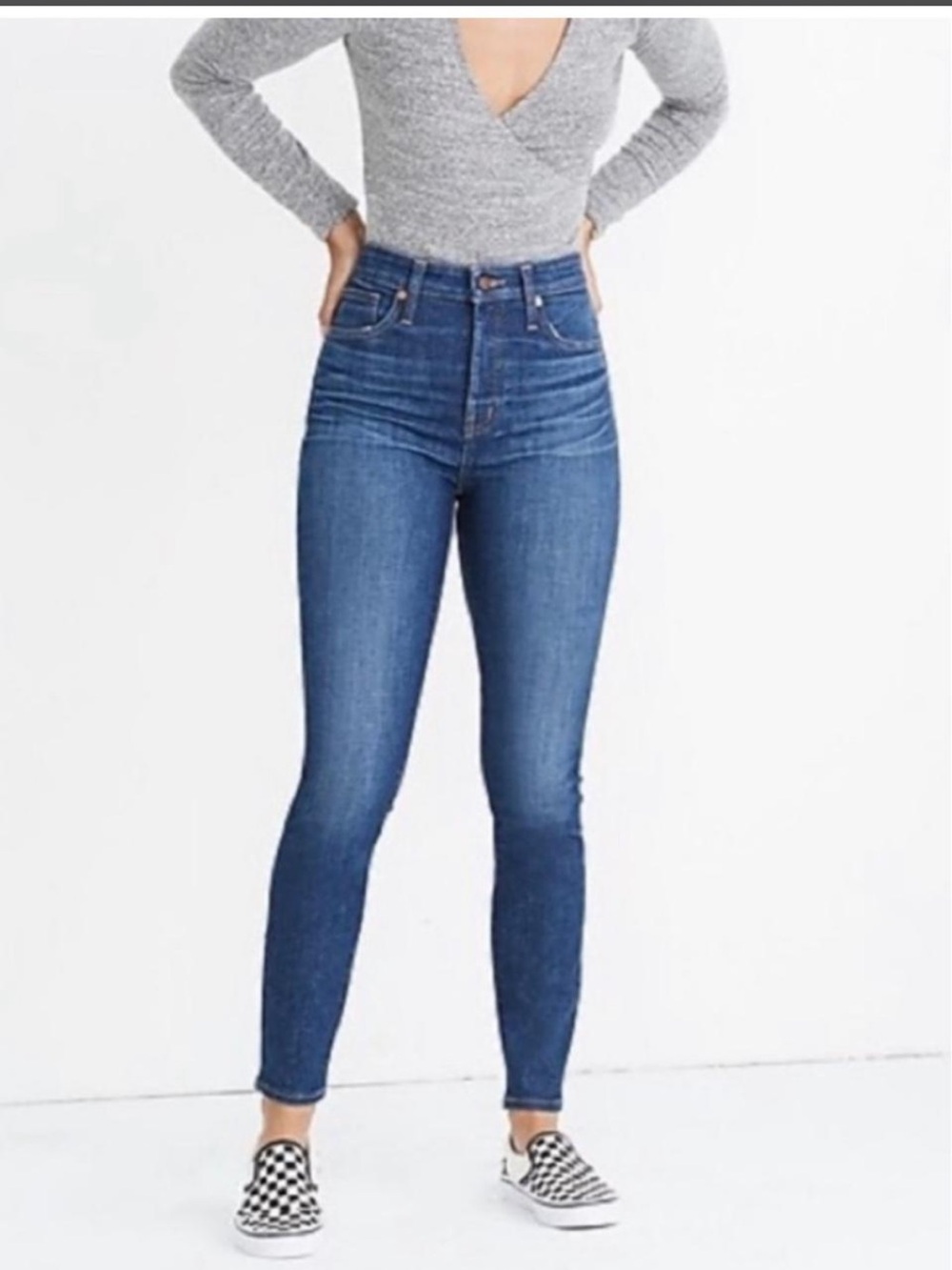 Madewell High-Rise Skinny Jeans in Medium Blue